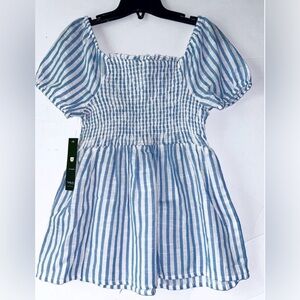 Unique Spectrum Light Blue and White Checkered Top